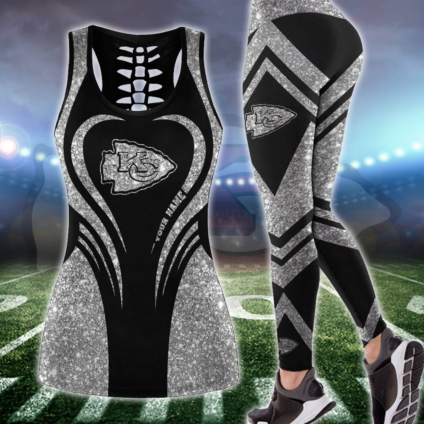 Kansas City Chiefs Combo Tank Top And Leggings AZCLG016-AZCTT016