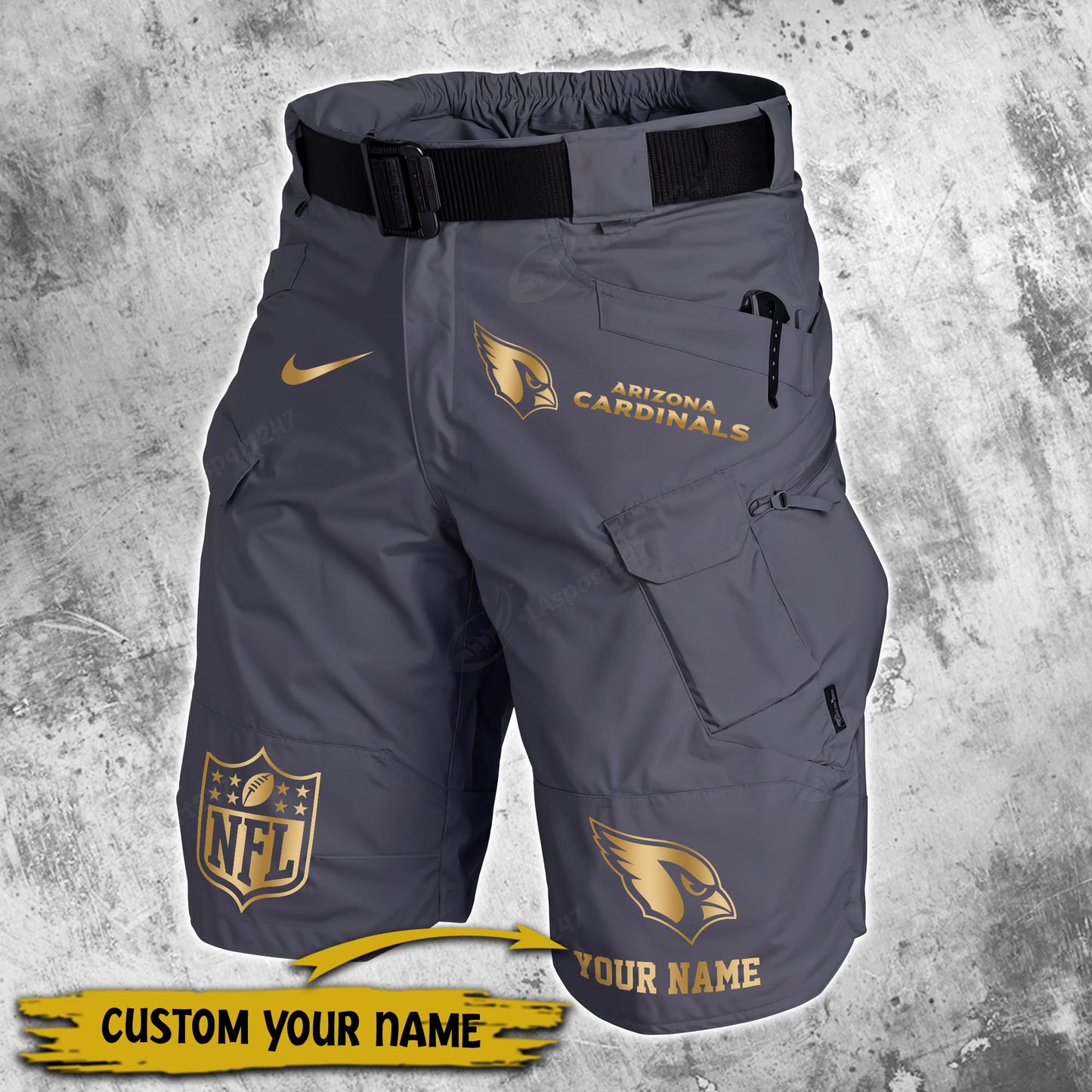Arizona Cardinals Limited Edition Front Pockets Men Shorts (Belt Not Included) AZBTFPMS000032