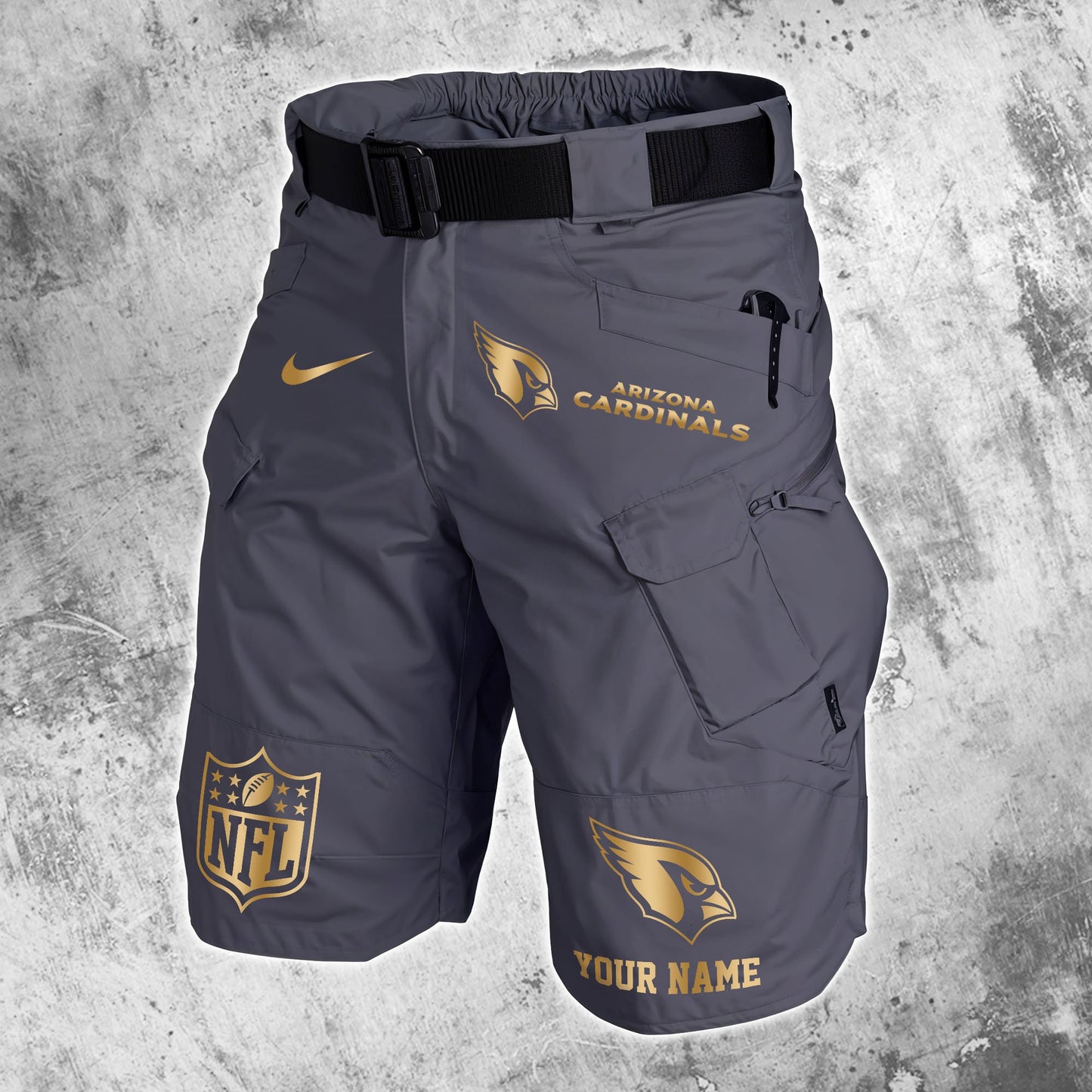 Arizona Cardinals Limited Edition Front Pockets Men Shorts (Belt Not Included) AZBTFPMS000032