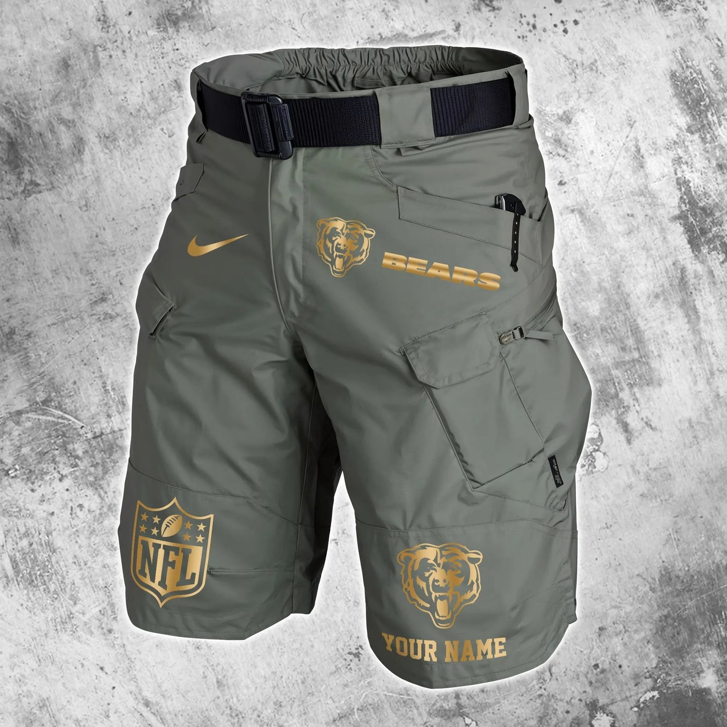 Chicago Bears Limited Edition Front Pockets Men Shorts (Belt Not Included) AZBTFPMS000002
