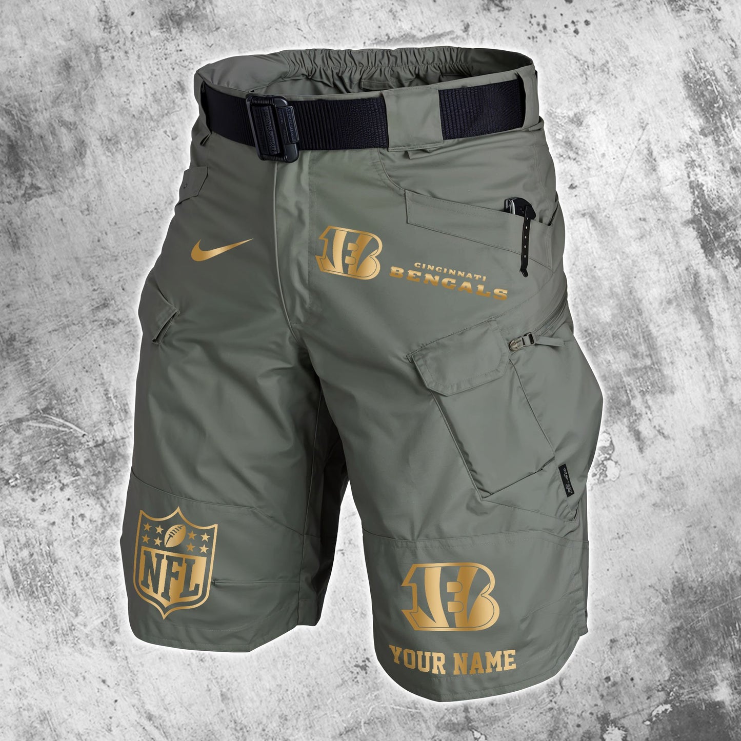 Cincinnati Bengals Limited Edition Front Pockets Men Shorts (Belt Not Included) AZBTFPMS000003