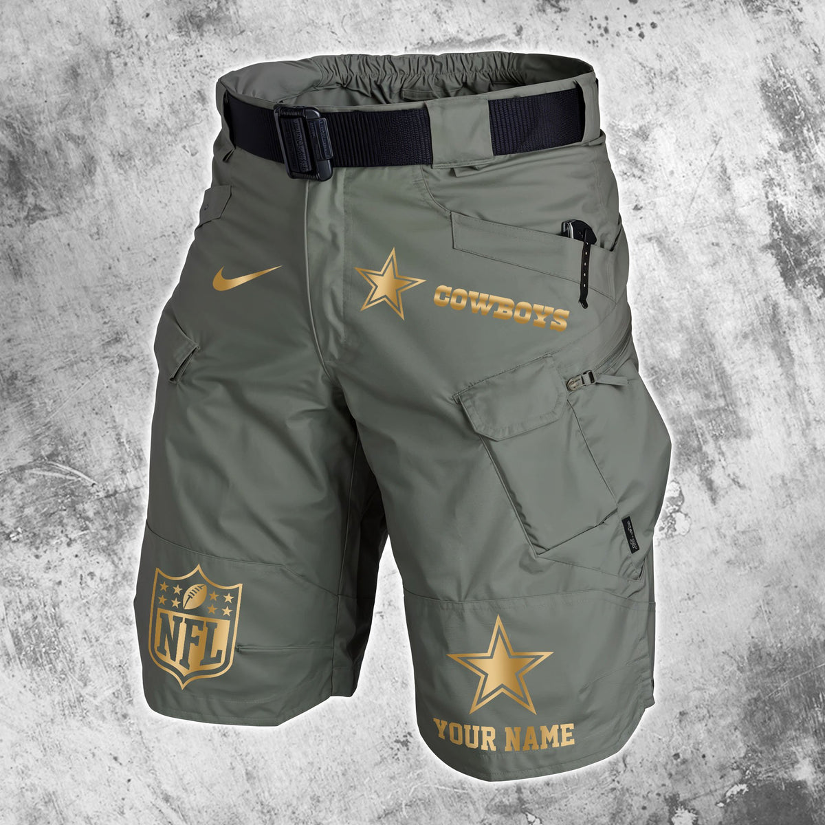 Dallas Cowboys Limited Edition Front Pockets Men Shorts (Belt Not Included) AZBTFPMS000005