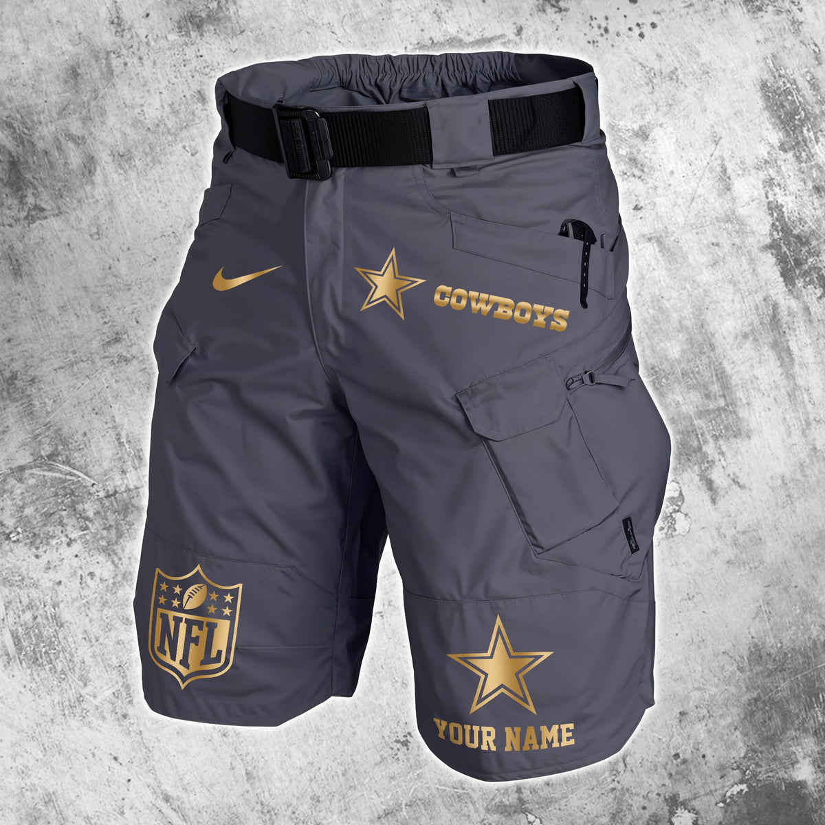 Dallas Cowboys Limited Edition Front Pockets Men Shorts (Belt Not Included) AZBTFPMS000005