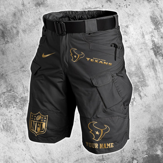 Houston Texans Limited Edition Front Pockets Men Shorts (Belt Not Included) AZBTFPMS000009