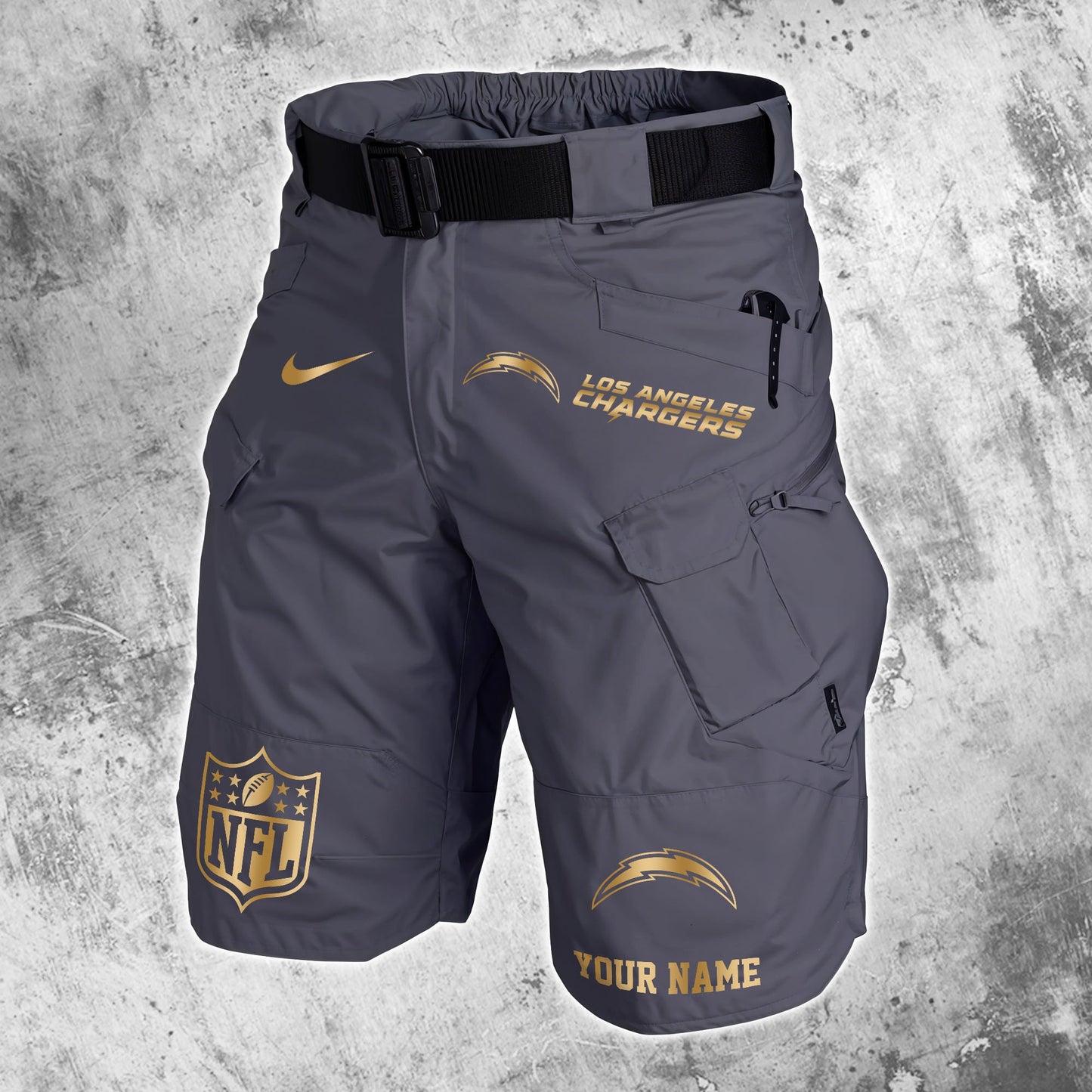 Los Angeles Chargers Limited Edition Front Pockets Men Shorts (Belt Not Included) AZBTFPMS000001