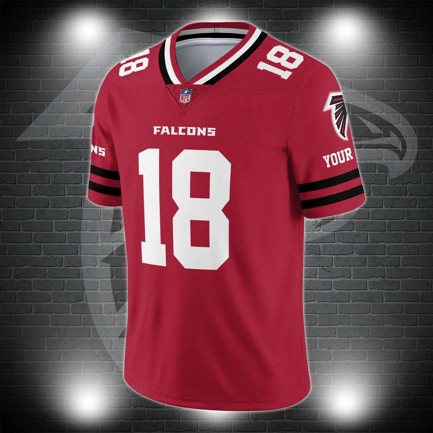 Atlanta Falcons Personalized V-neck Football Jersey Sport Gifts For Fan AZCVFJ062