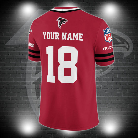 Atlanta Falcons Personalized V-neck Football Jersey Sport Gifts For Fan AZCVFJ062