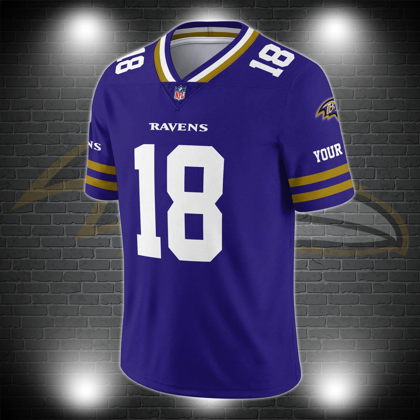 Baltimore Ravens Personalized V-neck Football Jersey Sport Gifts For Fan AZCVFJ061