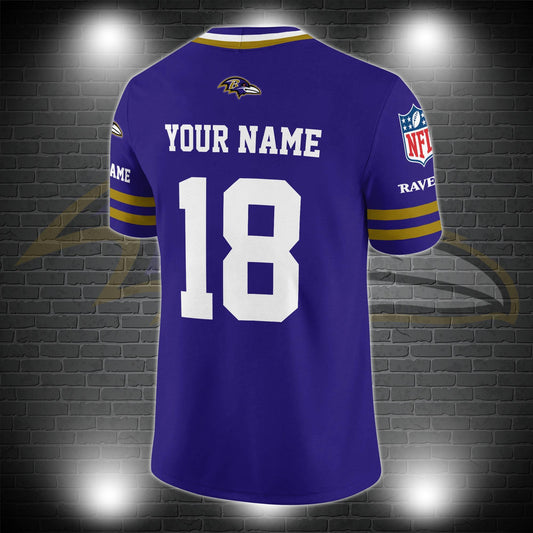 Baltimore Ravens Personalized V-neck Football Jersey Sport Gifts For Fan AZCVFJ061