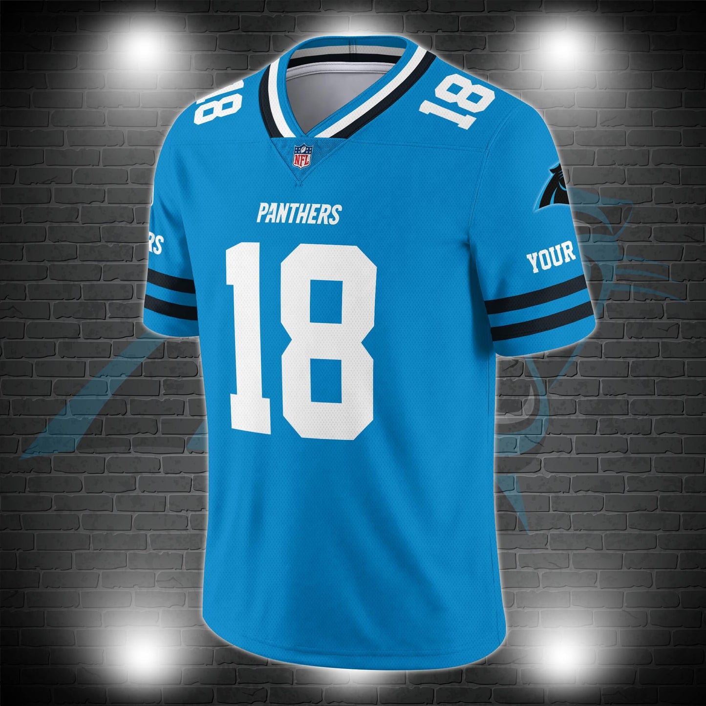 Carolina Panthers Personalized V-neck Football Jersey Sport Gifts For Fan AZCVFJ059