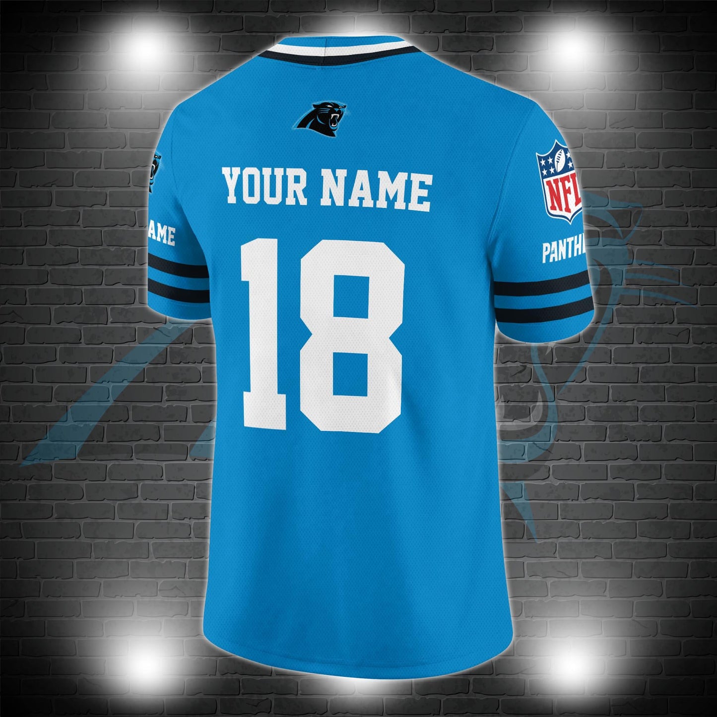 Carolina Panthers Personalized V-neck Football Jersey Sport Gifts For Fan AZCVFJ059
