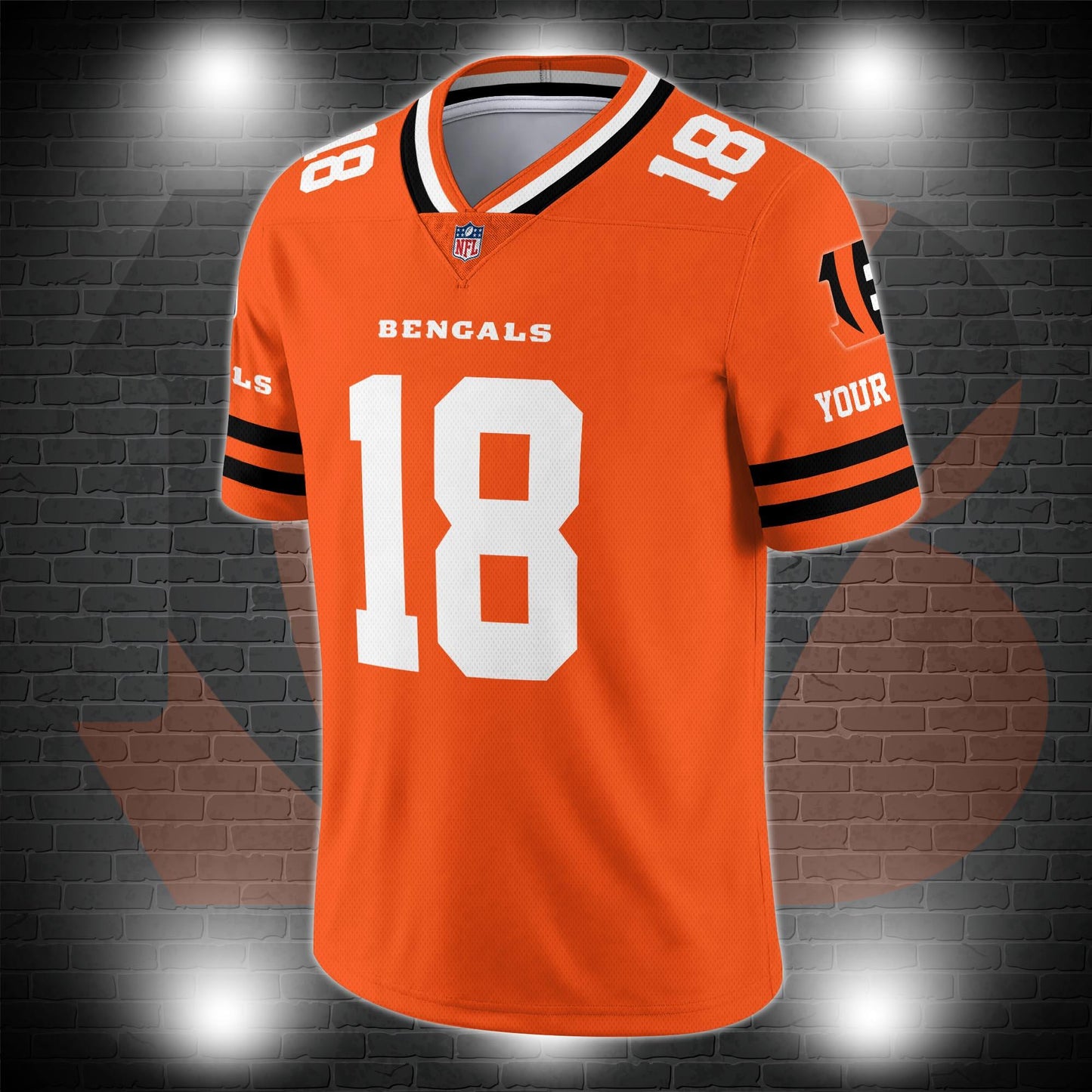 Cincinnati Bengals Personalized V-neck Football Jersey Sport Gifts For Fan AZCVFJ057