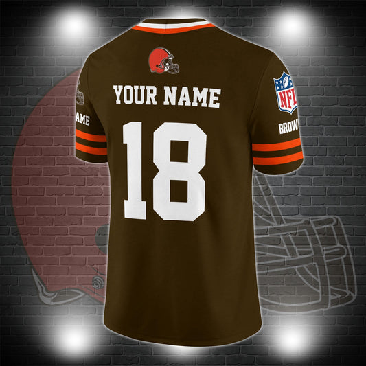 Cleveland Browns Personalized V-neck Football Jersey Sport Gifts For Fan AZCVFJ056
