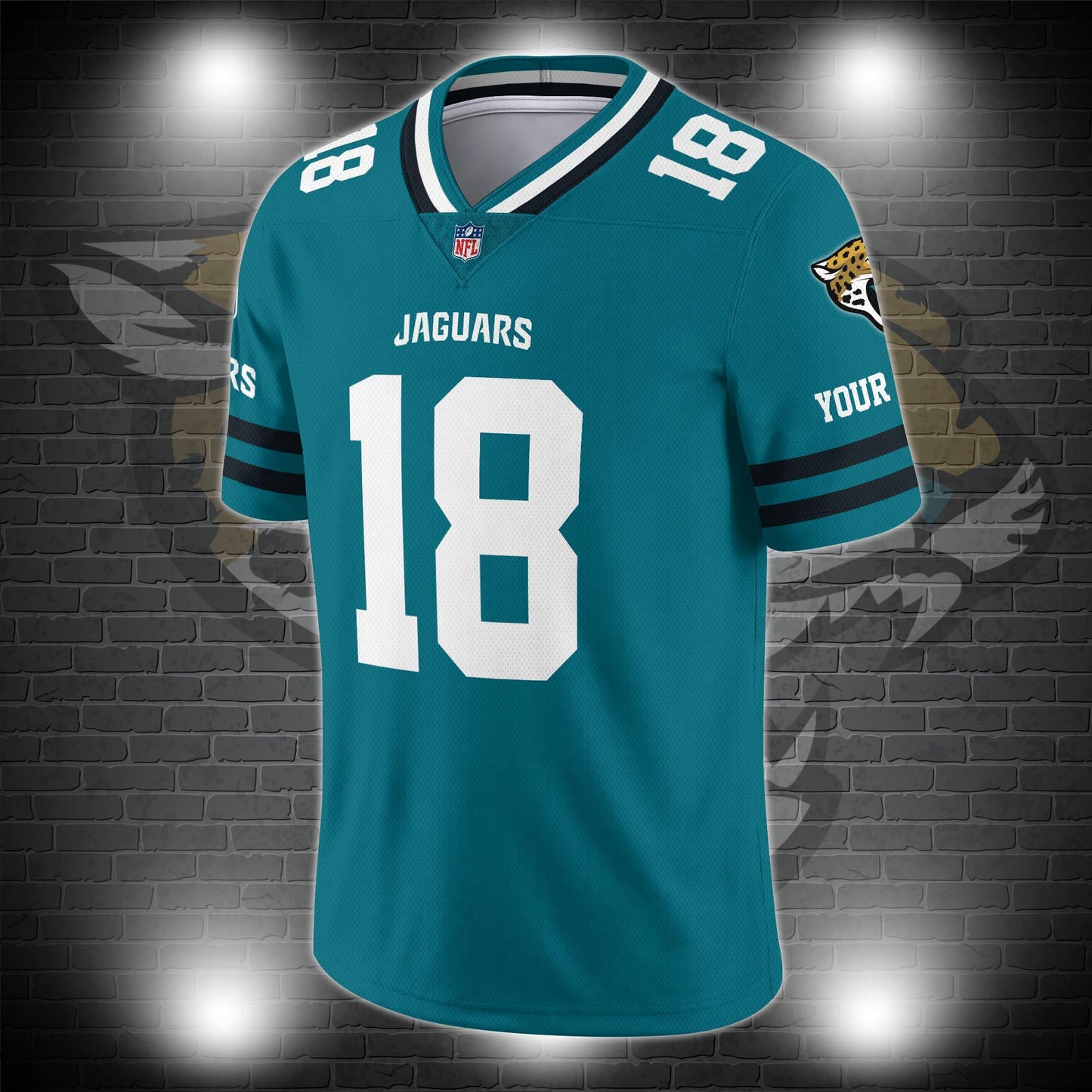 Jacksonville Jaguars Personalized V-neck Football Jersey Sport Gifts For Fan AZCVFJ049