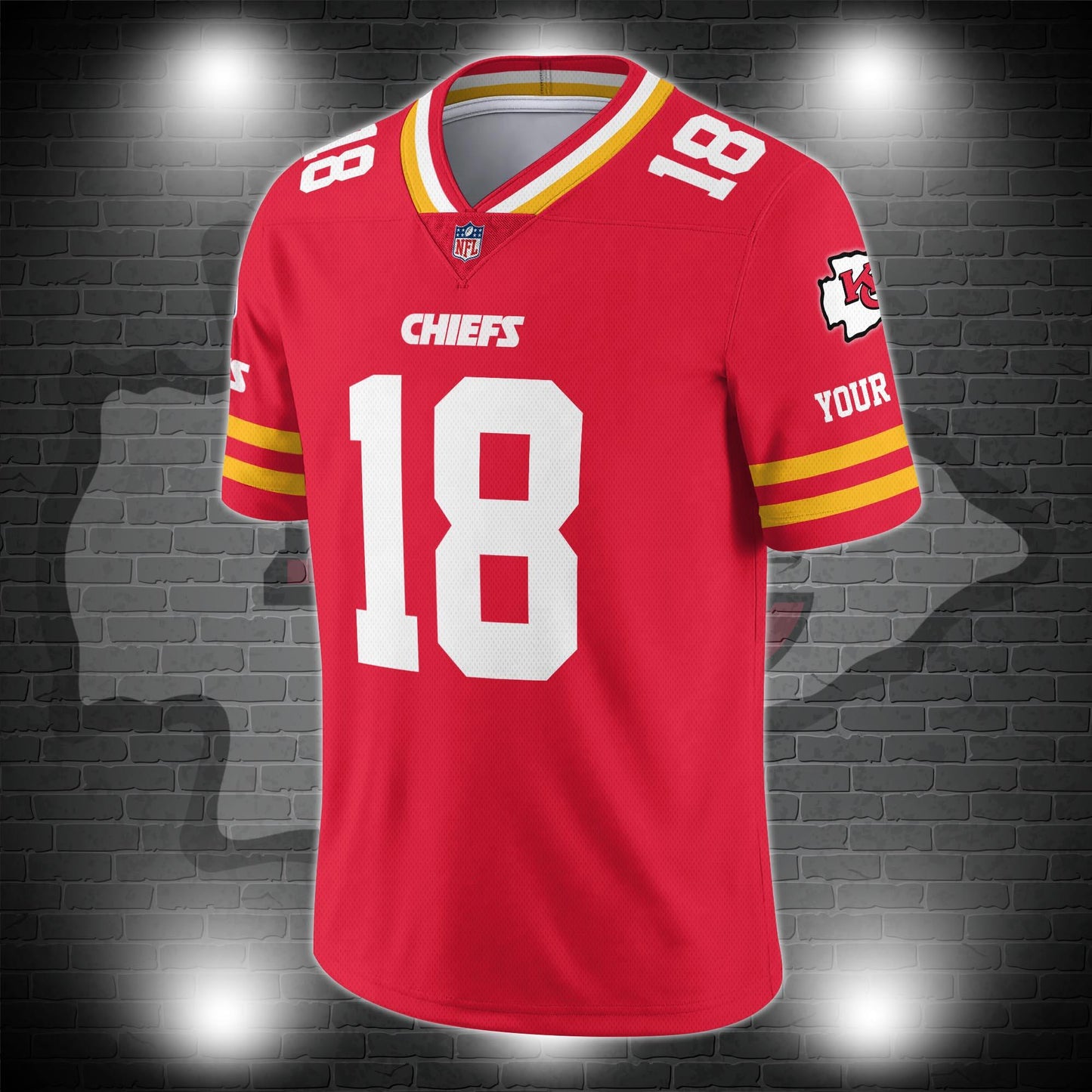 Kansas City Chiefs Personalized V-neck Football Jersey Sport Gifts For Fan AZCVFJ048