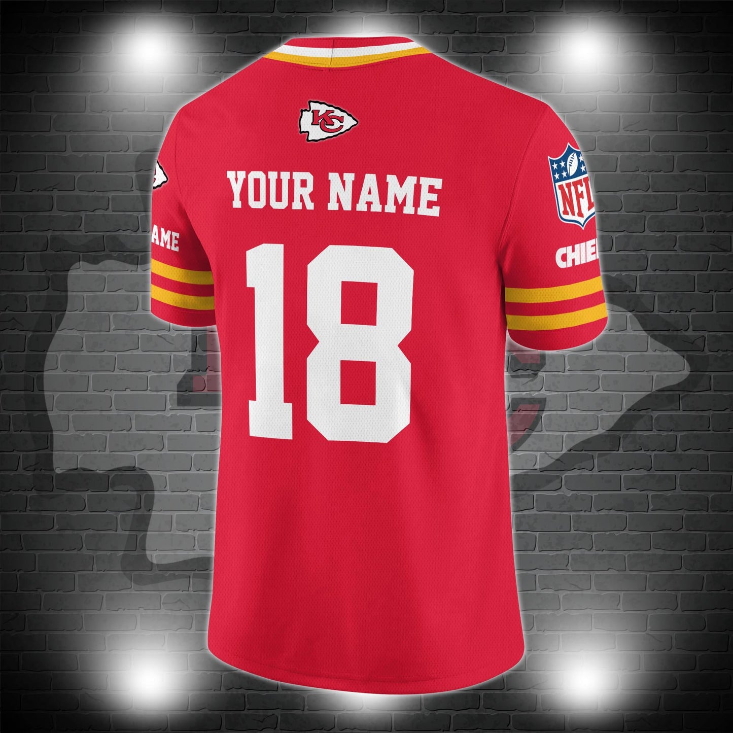 Kansas City Chiefs Personalized V-neck Football Jersey Sport Gifts For Fan AZCVFJ048