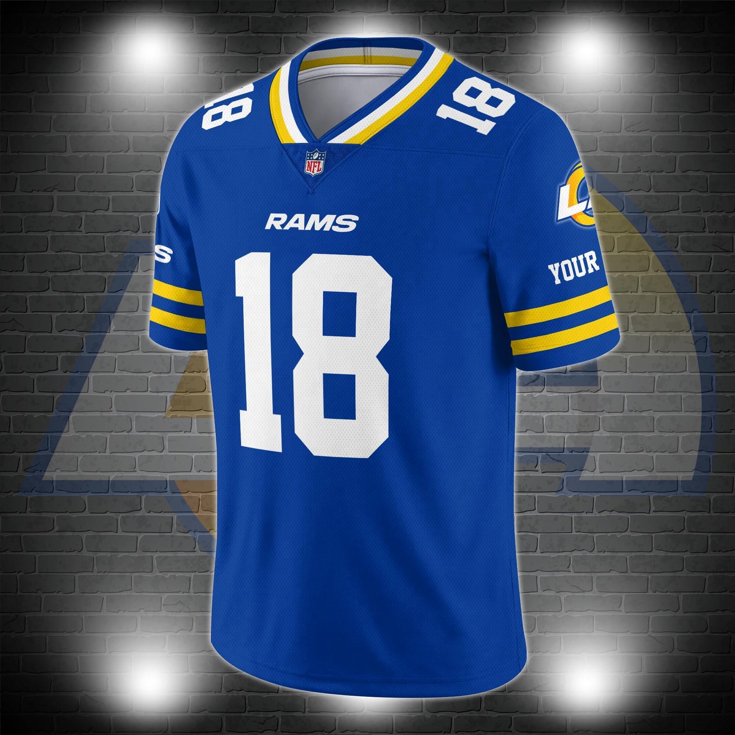 Los Angeles Rams Personalized V-neck Football Jersey Sport Gifts For Fan AZCVFJ045