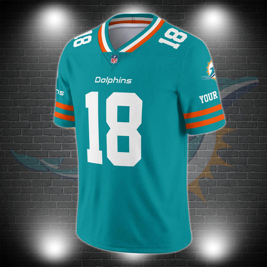 Miami Dolphins Personalized V-neck Football Jersey Sport Gifts For Fan AZCVFJ044