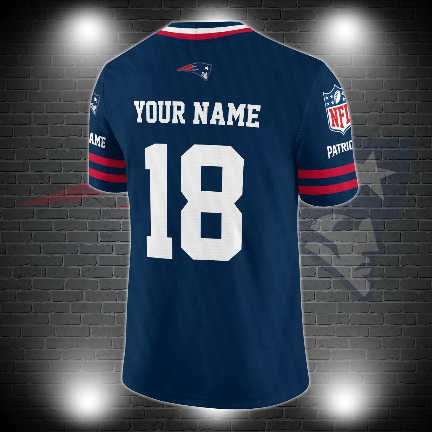 New England Patriots Personalized V-neck Football Jersey Sport Gifts For Fan AZCVFJ042