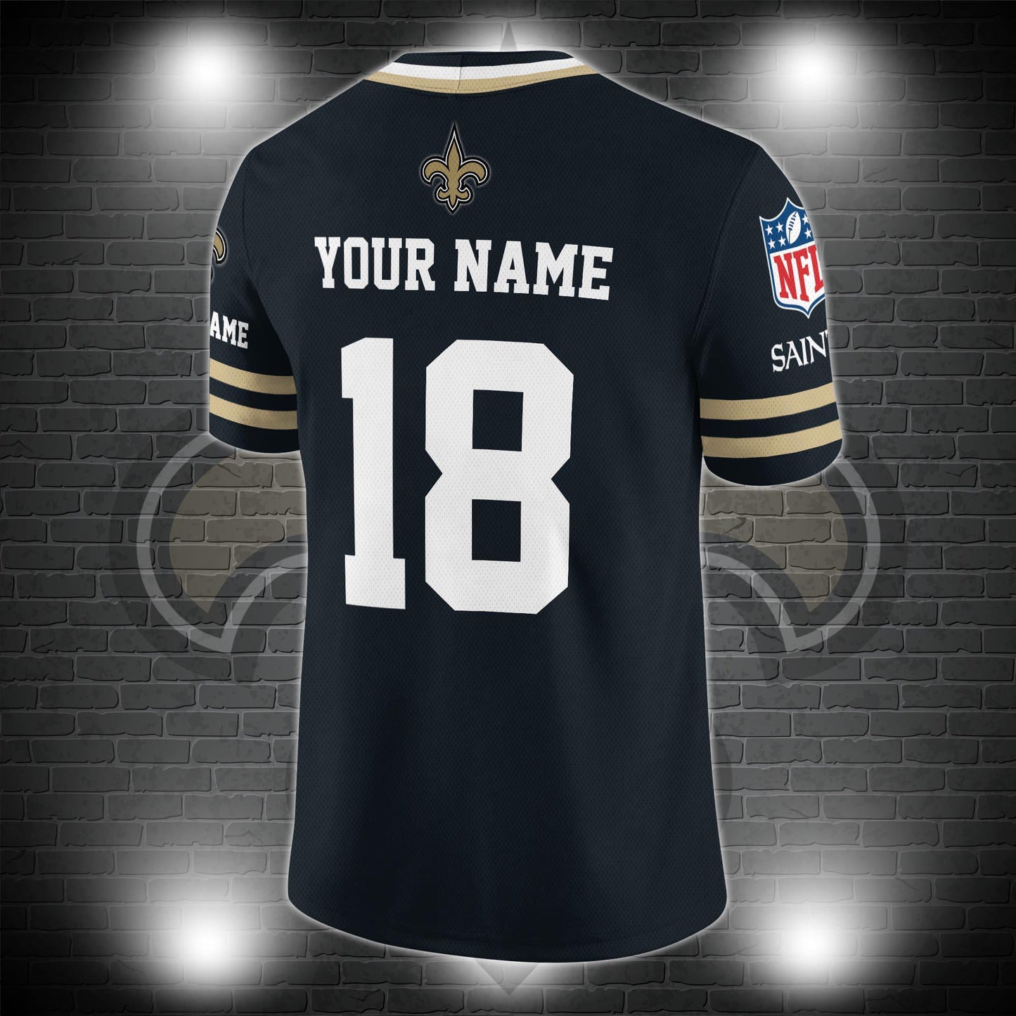 New Orleans Saints Personalized V-neck Football Jersey Sport Gifts For Fan AZCVFJ041