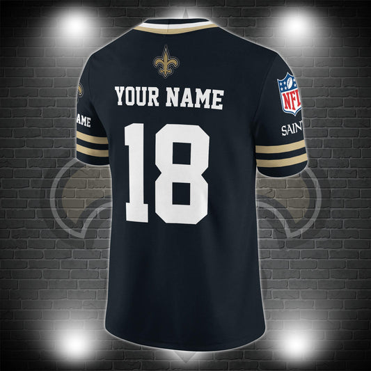 New Orleans Saints Personalized V-neck Football Jersey Sport Gifts For Fan AZCVFJ041