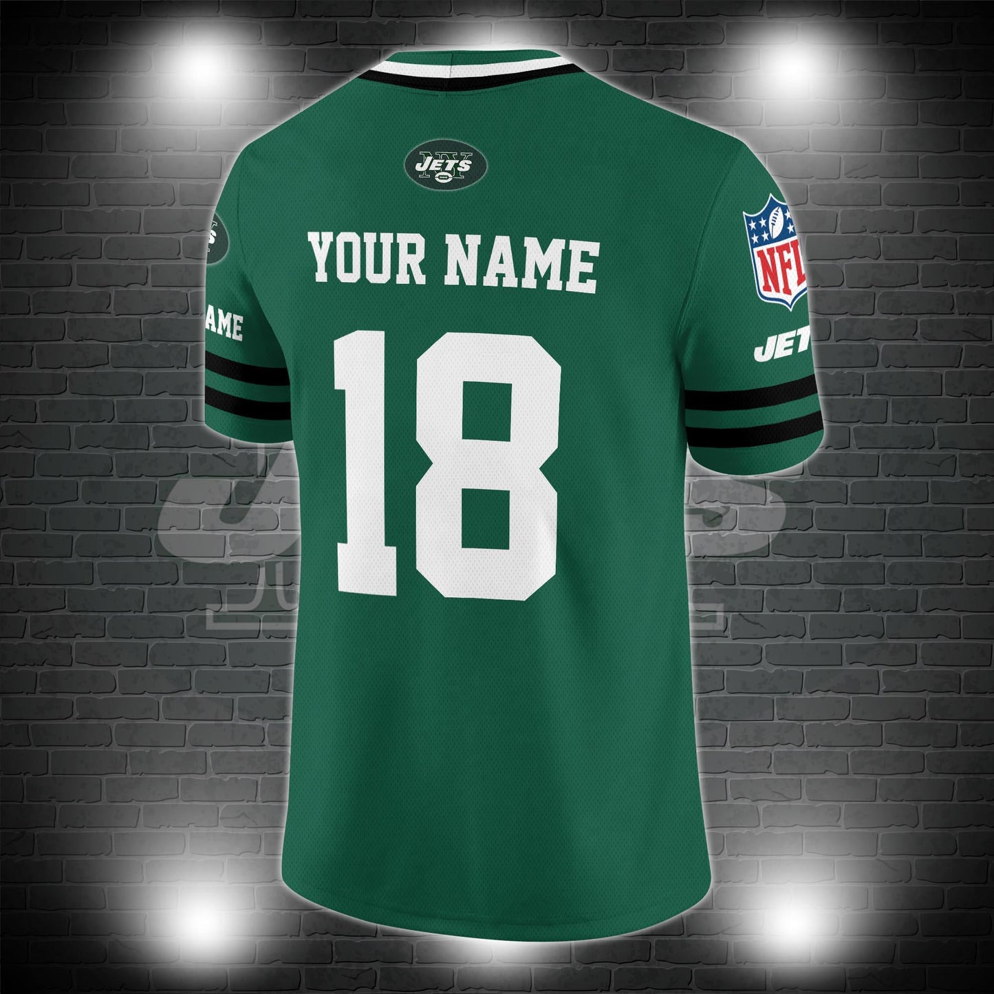 New York Jets Personalized V-neck Football Jersey Sport Gifts For Fan AZCVFJ039