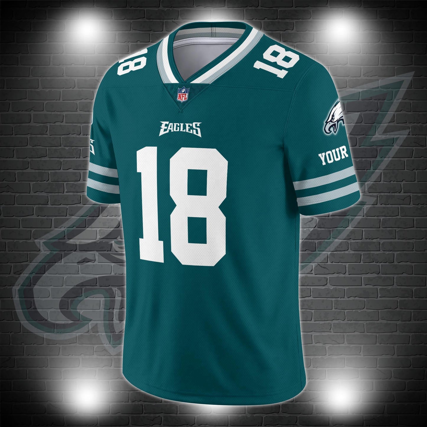 Philadelphia Eagles Personalized V-neck Football Jersey Sport Gifts For Fan AZCVFJ038