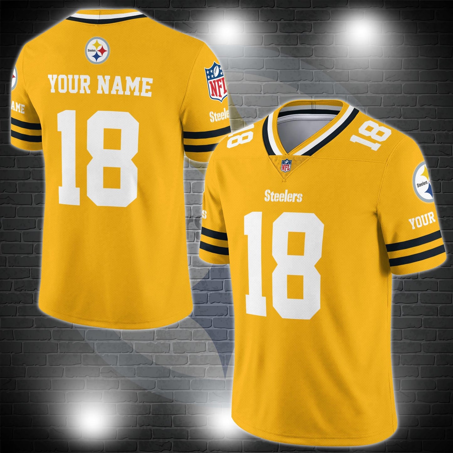 Pittsburgh Steelers Personalized V-neck Football Jersey Sport Gifts For Fan AZCVFJ037