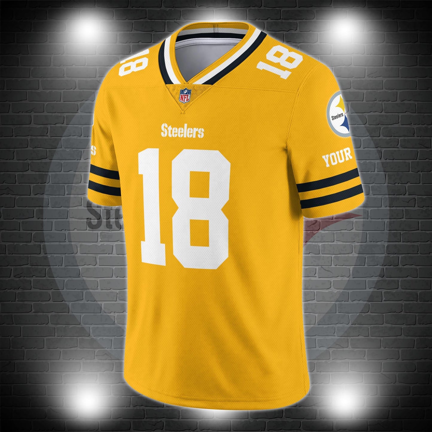 Pittsburgh Steelers Personalized V-neck Football Jersey Sport Gifts For Fan AZCVFJ037