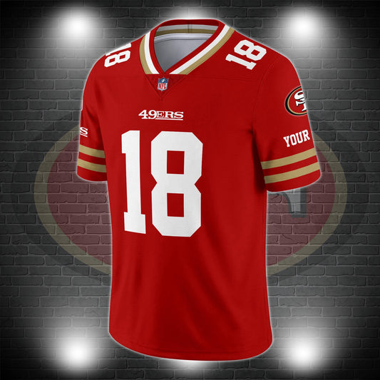 San Francisco 49ers Personalized V-neck Football Jersey Sport Gifts For Fan AZCVFJ036
