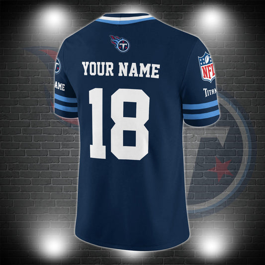 Tennessee Titans Personalized V-neck Football Jersey Sport Gifts For Fan AZCVFJ033