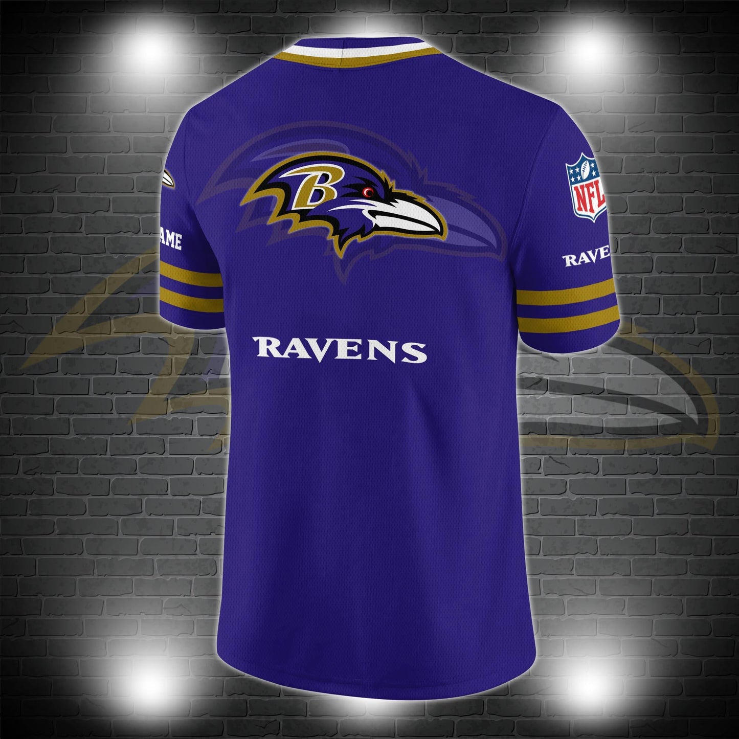 Baltimore Ravens Personalized V-neck Football Jersey Sport Gifts For Fan AZCVFJ030