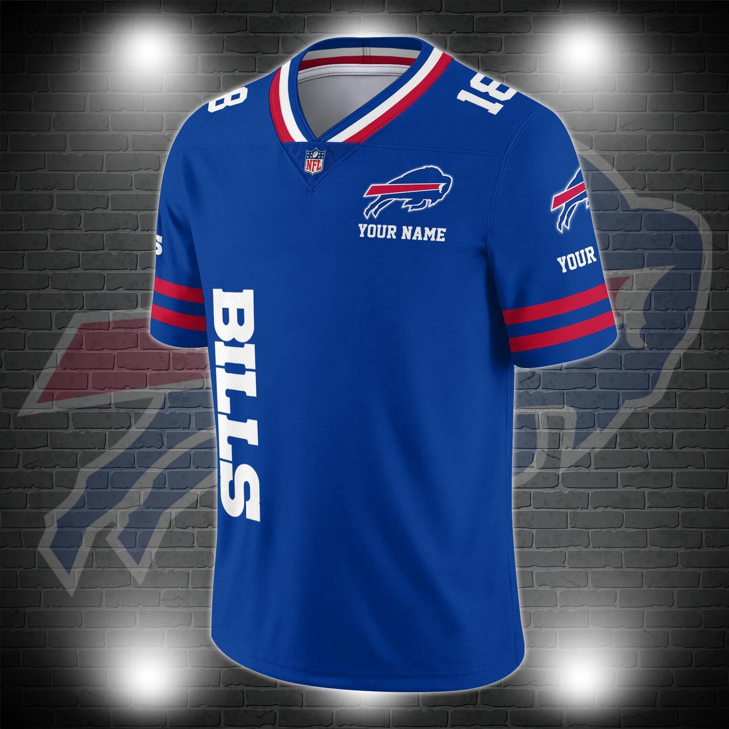 Buffalo Bills Personalized V-neck Football Jersey Sport Gifts For Fan AZCVFJ029