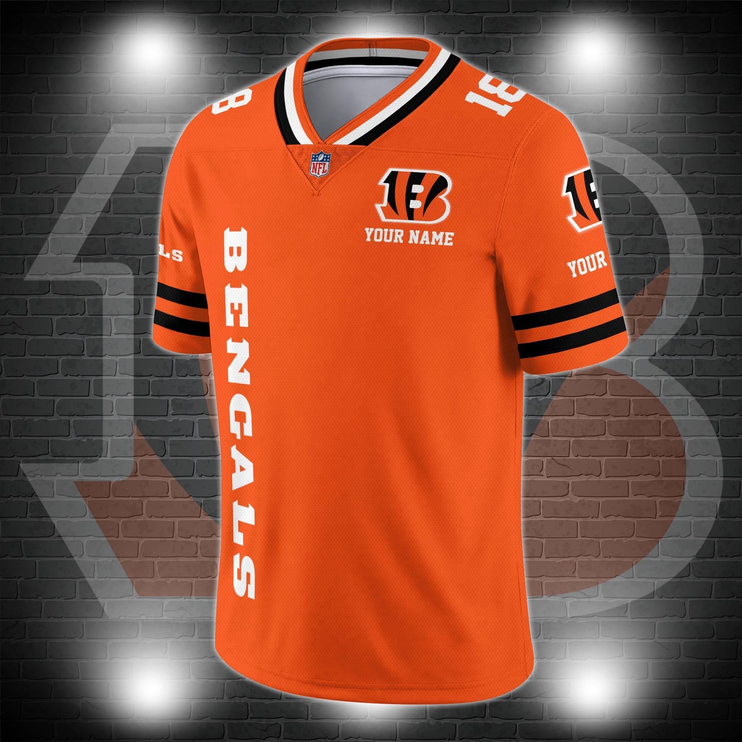 Cincinnati Bengals Personalized V-neck Football Jersey Sport Gifts For Fan AZCVFJ026