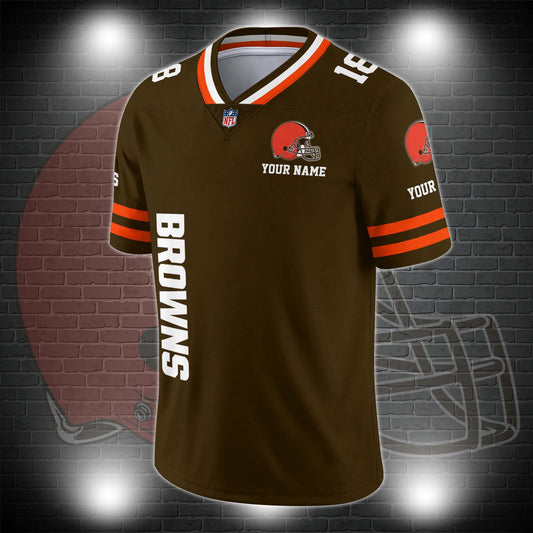 Cleveland Browns Personalized V-neck Football Jersey Sport Gifts For Fan AZCVFJ025