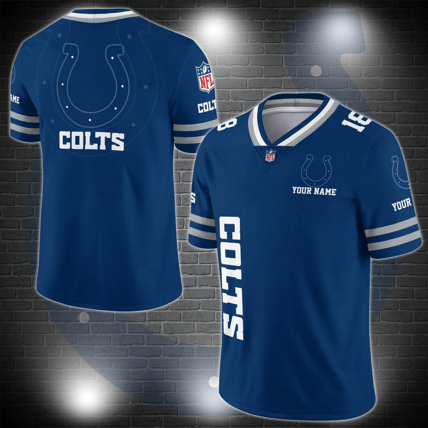 Indianapolis Colts Personalized V-neck Football Jersey Sport Gifts For Fan AZCVFJ019