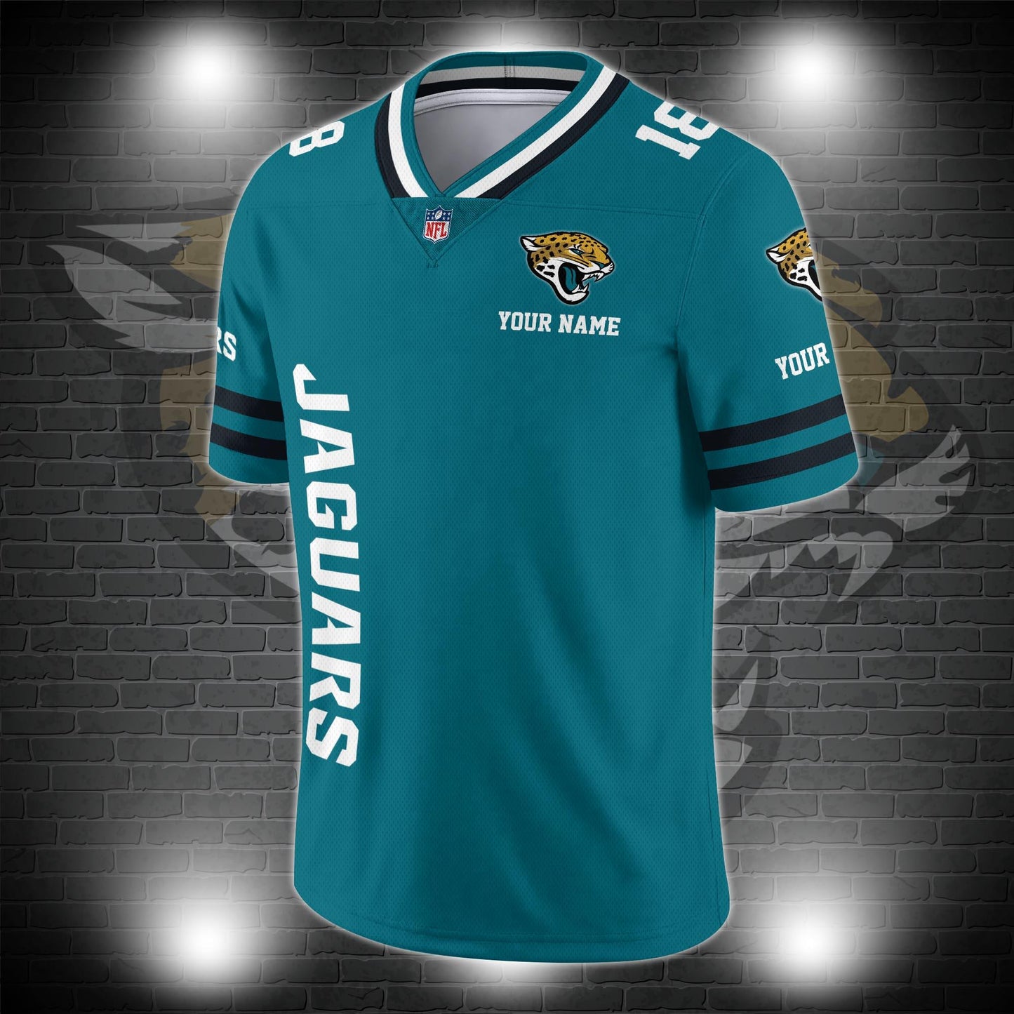 Jacksonville Jaguars Personalized V-neck Football Jersey Sport Gifts For Fan AZCVFJ018