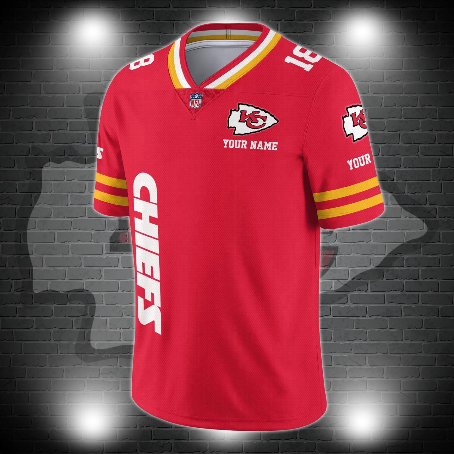 Kansas City Chiefs Personalized V-neck Football Jersey Sport Gifts For Fan AZCVFJ017