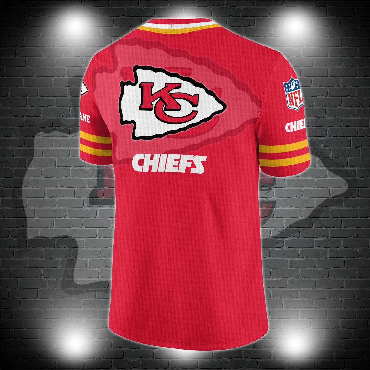 Kansas City Chiefs Personalized V-neck Football Jersey Sport Gifts For Fan AZCVFJ017