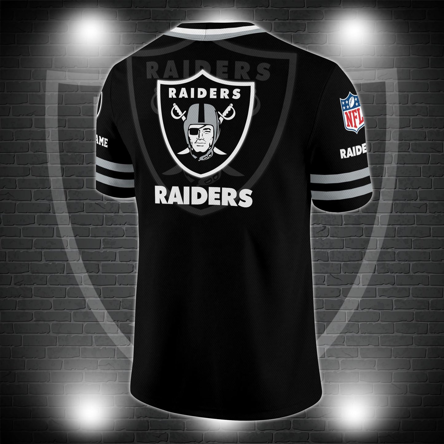 Las Vegas Raiders Personalized V-neck Football Jersey Sport Gifts For Fan AZCVFJ016