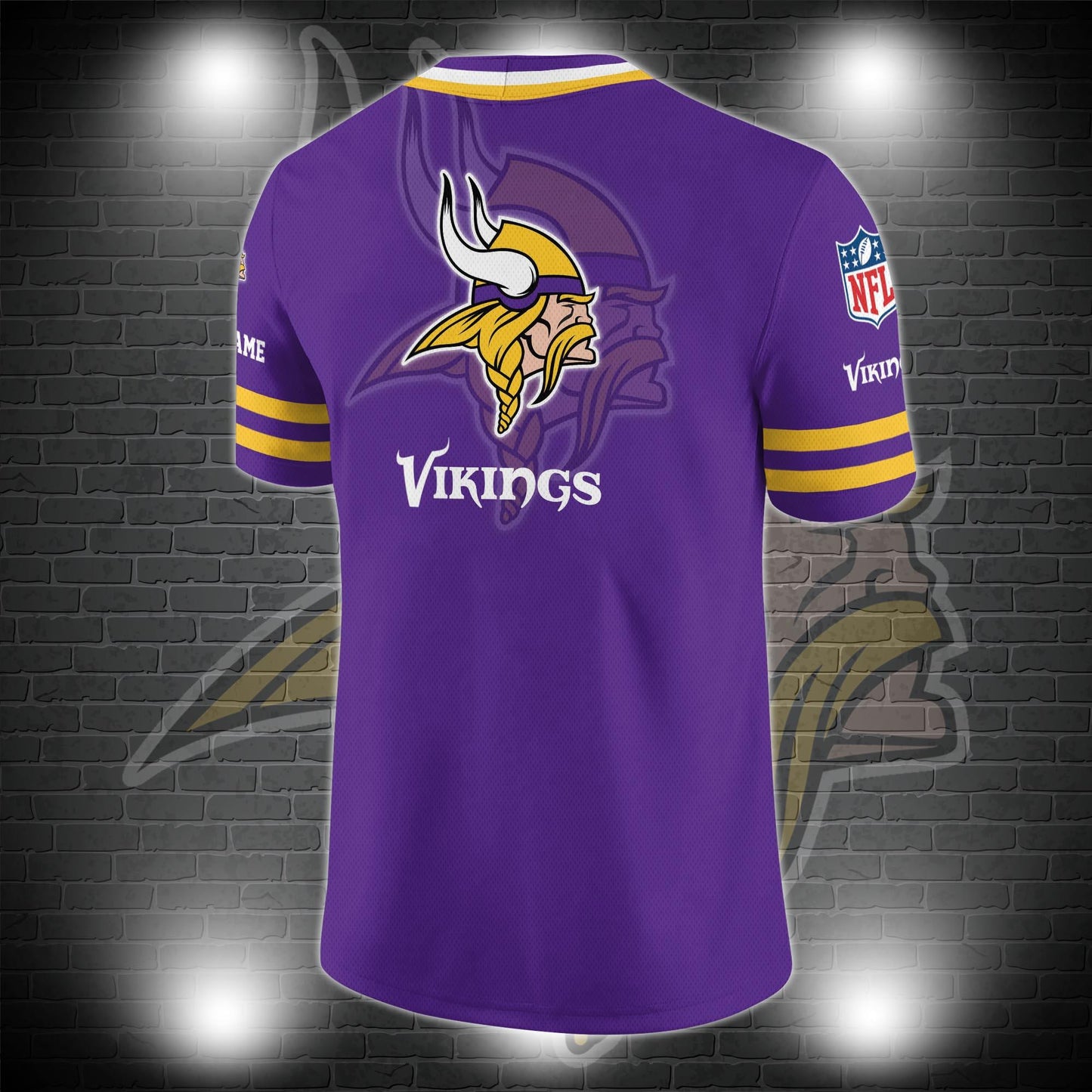 Minnesota Vikings Personalized V-neck Football Jersey Sport Gifts For Fan AZCVFJ002
