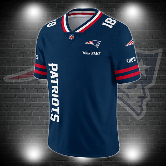 New England Patriots Personalized V-neck Football Jersey Sport Gifts For Fan AZCVFJ012