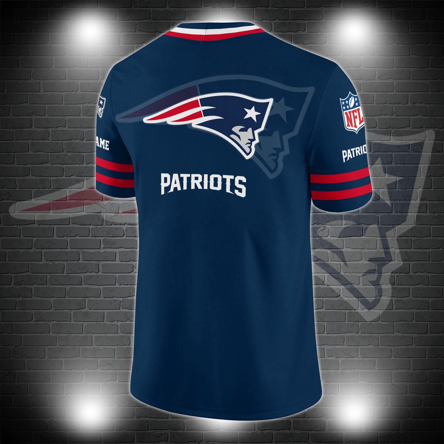 New England Patriots Personalized V-neck Football Jersey Sport Gifts For Fan AZCVFJ012