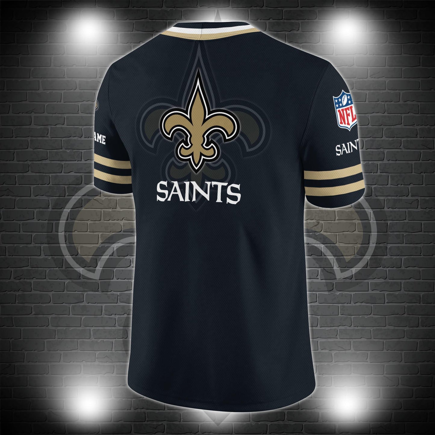 New Orleans Saints Personalized V-neck Football Jersey Sport Gifts For Fan AZCVFJ011