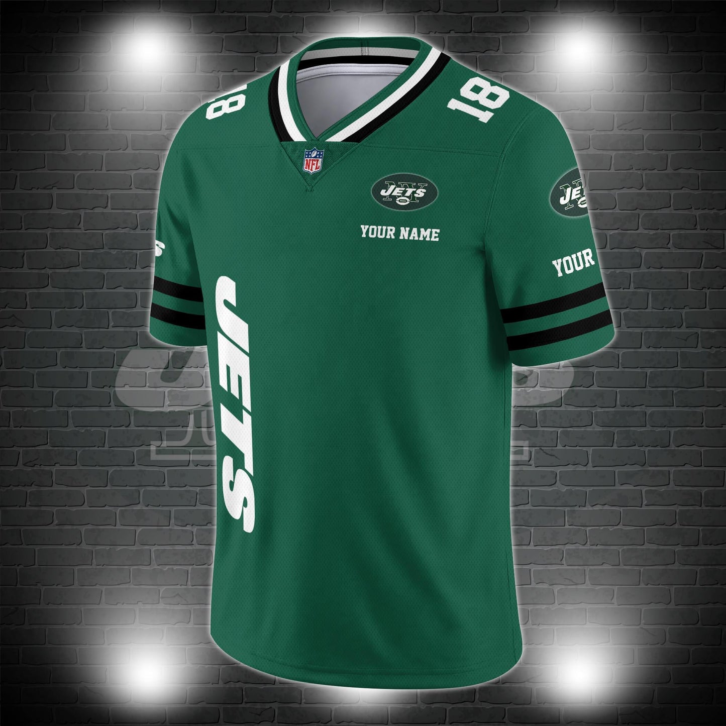 New York Jets Personalized V-neck Football Jersey Sport Gifts For Fan AZCVFJ009