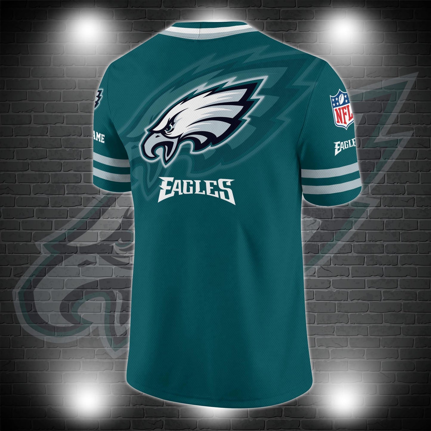Philadelphia Eagles Personalized V-neck Football Jersey Sport Gifts For Fan AZCVFJ008