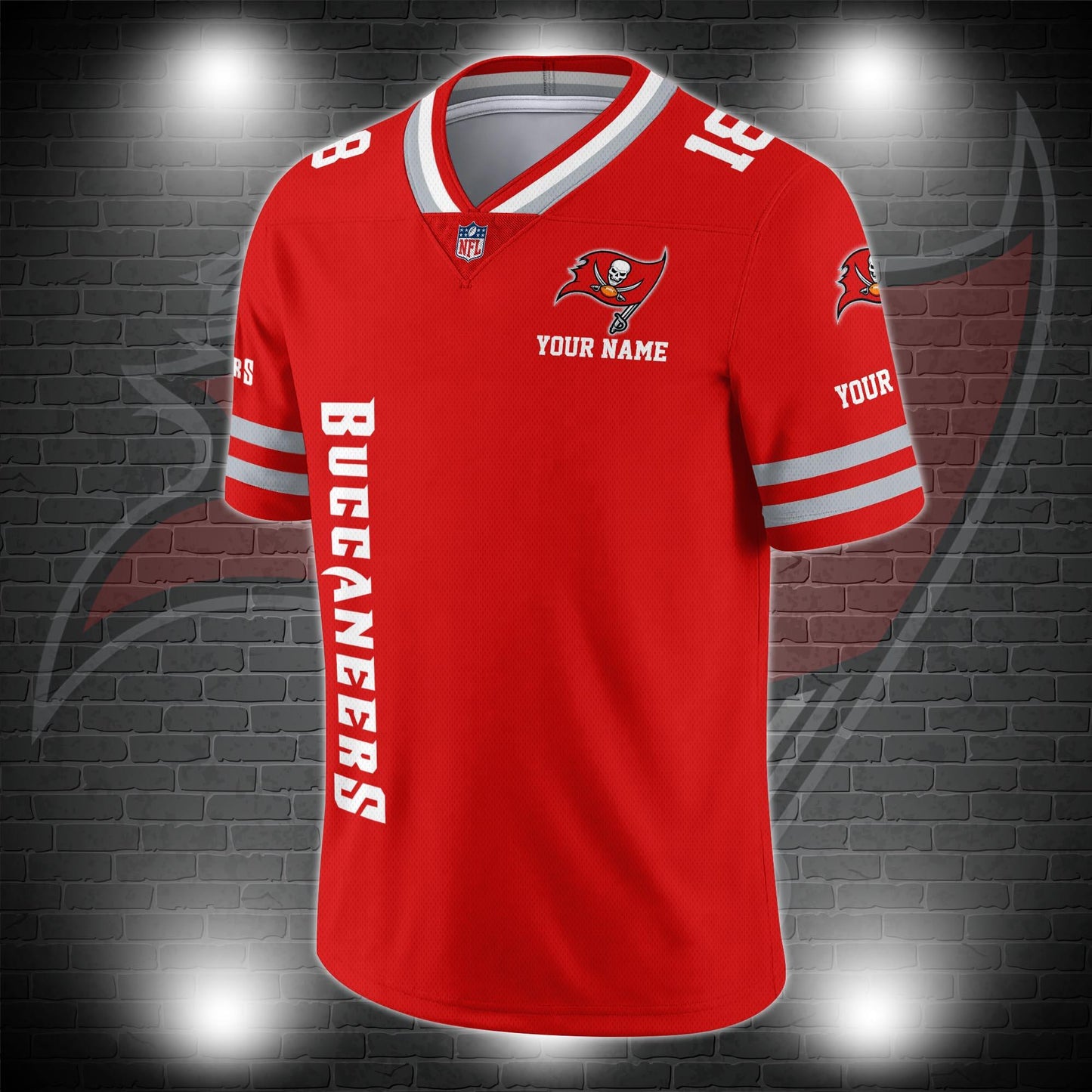 Tampa Bay Buccaneers Personalized V-neck Football Jersey Sport Gifts For Fan AZCVFJ005