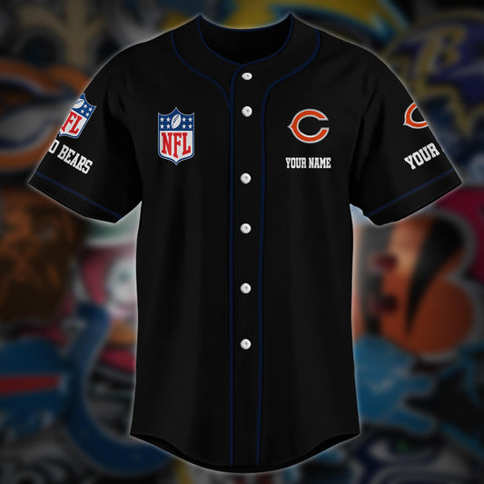 Chicago Bears Personalized Baseball Jersey AZCBJS104