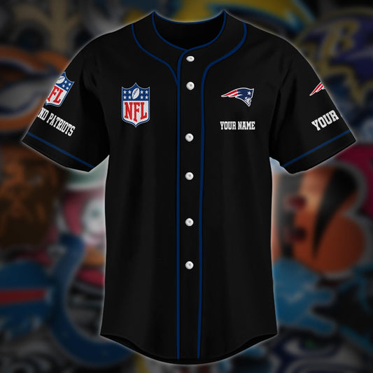 New England Patriots Personalized Baseball Jersey AZCBJS120