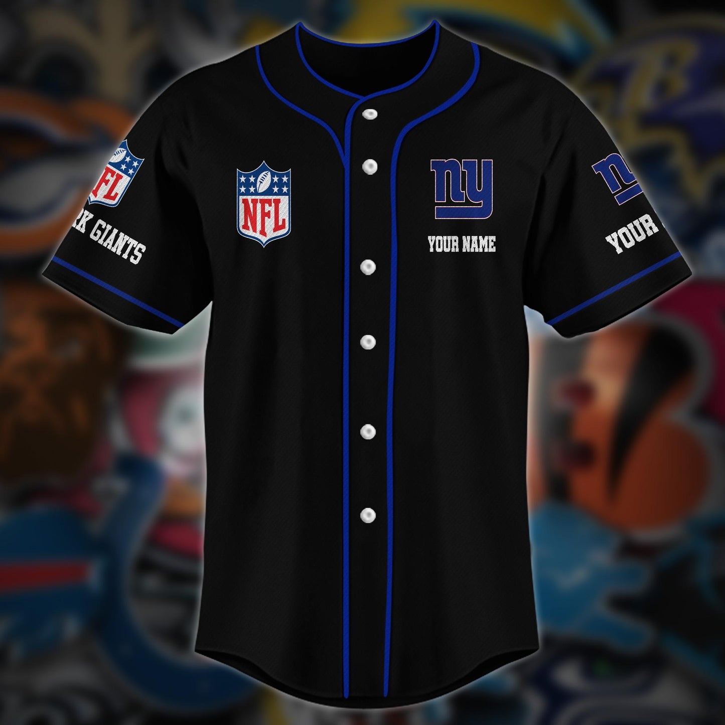 New York Giants Personalized Baseball Jersey AZCBJS122